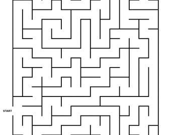 10 Kids Maze Printable • Easy Maze Puzzle for Preschool & Kindergarten • Activity Worksheet • Instant Download