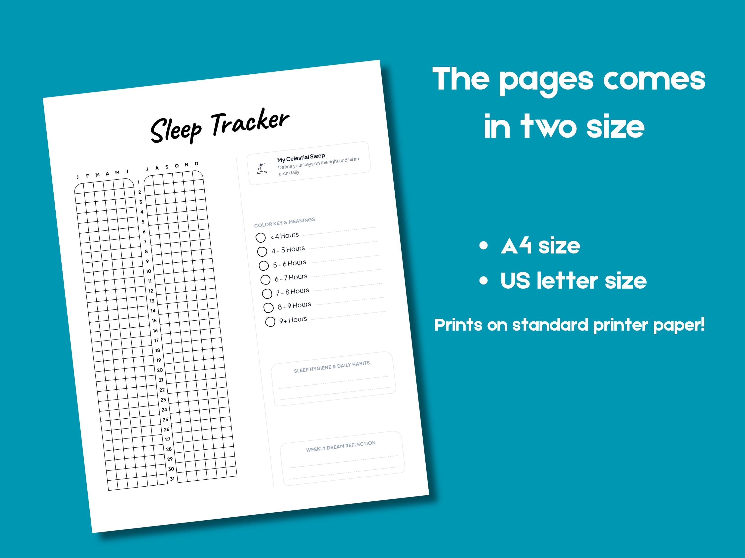 Sleep Tracker - PRINTABLE Journal Page - Monthly Sleep Tracker - Sleep ...