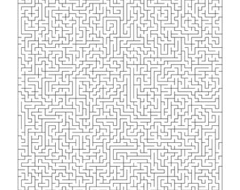 10 Hard Maze Puzzles for Adults - Expert Level Logic Games, High-Density Activity Sheets, Intricate Brain Training, 8.5x11 Printable PDF