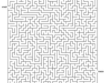 10 Challenging Maze Puzzles for Teens & Adults - Advanced Logic Games, Intricate Activity Sheets, High Focus Brain Teasers, 8.5x11 PDF