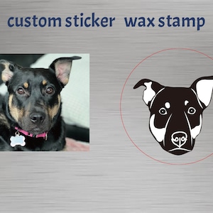 Sello de sello de cera de retrato de mascota personalizado, sello de sello de cera de gato de perro personalizado, sello de amante de perro, sello de cera de fiesta, regalo de sello de cera para amante de mascotas