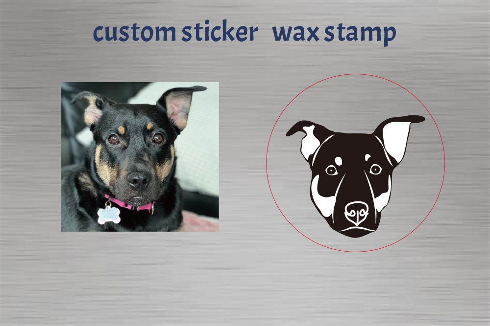 Pet Silhouette Wax Seal Stickers - Made to Order – The Emerald Hound