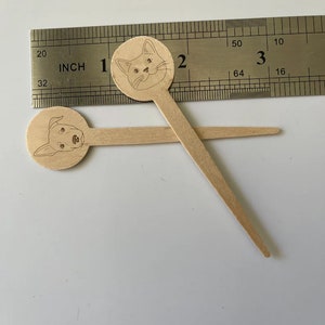 Personalized Dog Cat Drink Stir Stick, Wood Engraved Cocktail sticks, Custom Pet Drink Stir Stick, Wedding Drink Sticks