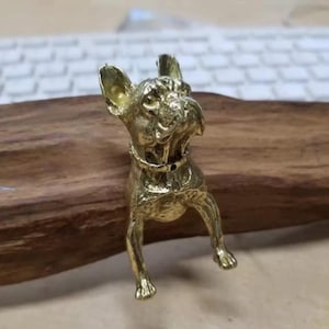 Golden Dog Brass Drawer Knob, Dog pet Cabinet Knob, Animal Lover Gift, Pet Cupboard Handle, furniture cabinet hardware