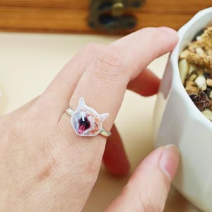 Custom Pet Portrait ring, Personalized Cat Dog Portrait earrings, Pet Face earrings, Gift for cat lover, Handmade pet earrings