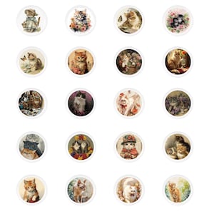 Victorian retro cat ceramic drawer Knob, Artistic cat Cabinet Knob, pet gift, Custom Pet Cupboard Handle Pull, Furniture Cabinet Hardware