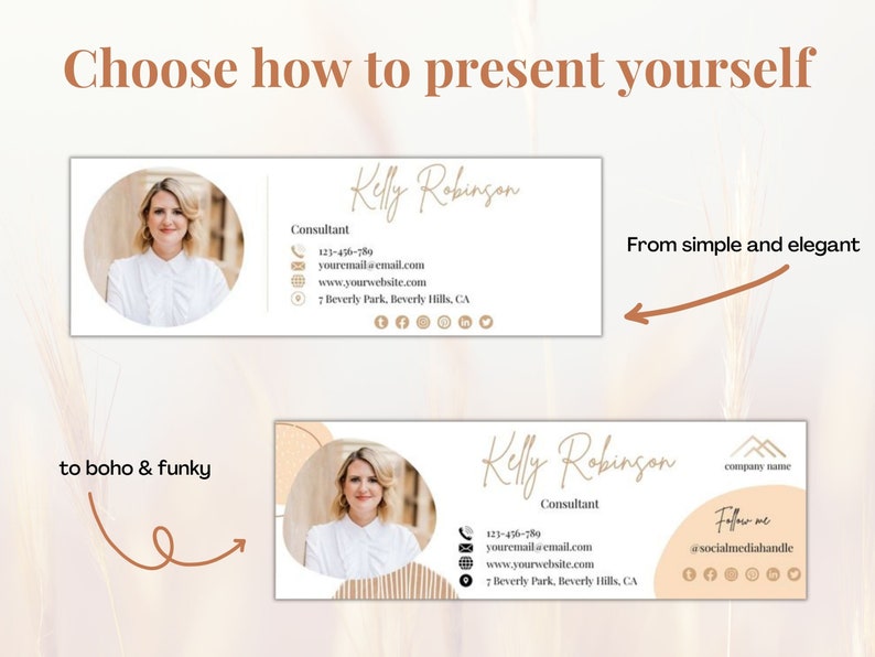 Email Signature Email Signature Template Bundle Email Etsy
