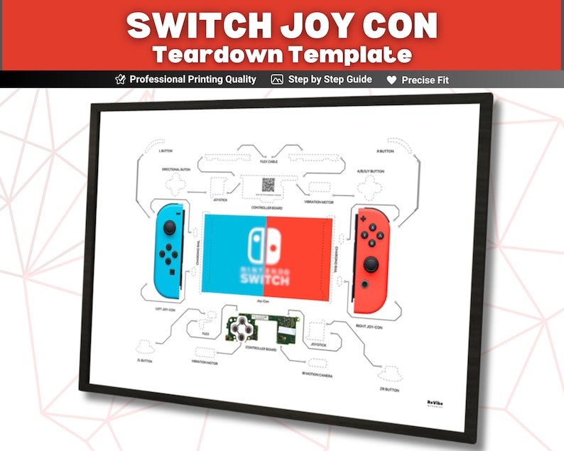 Switch JOY CON Controller Teardown Template Download , Joycon Switch