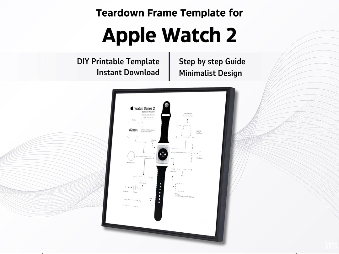 Apple Watch 2 Teardown Art: 42mm Disassembly Template (digital Download ...