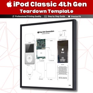 iPod Classic 4th Generation Teardown Template Download , iPod Classic 4th Gen Teardown Template , Frame iPod classic , Classic iPod Frame image 1