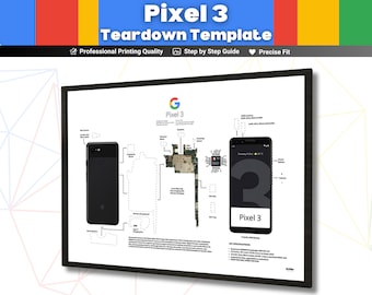 Pixel 3 Teardown Template Download , Disassembled Pixel 3 TechArt, Android Series Pixel 3 Framed, Unique Pixel Series Frame Art 2018 Pixel