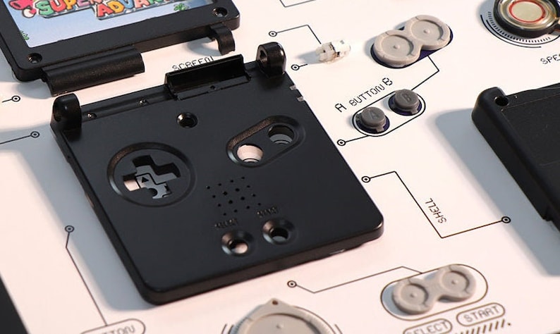 Game Boy Advance SP Teardown Template , Download Game Boy Advance SP ...