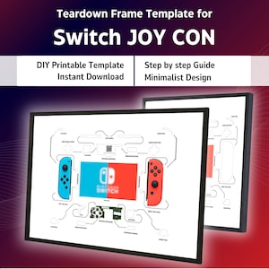 Switch Joy Con Teardown Template | JoyCon Switch Controller Schematic | Switch Teardown | Download Switch Demontage | Disassembly Art DIY