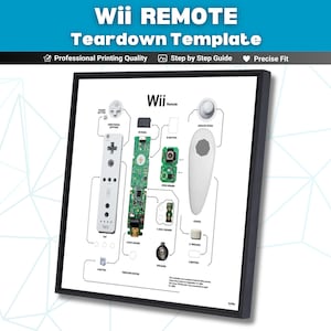 Wii リモコン分解テンプレートのダウンロード、Wii コントローラー分解テンプレート、Wii リモコンゲームコントローラー分解 PDF ダウンロード可能