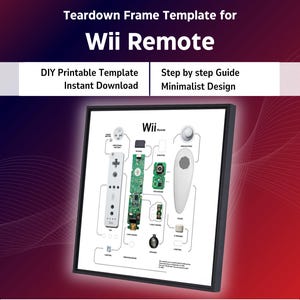 Wii リモコン分解テンプレートのダウンロード、Wii コントローラー分解テンプレート、Wii リモコンゲームコントローラー分解 PDF ダウンロード可能