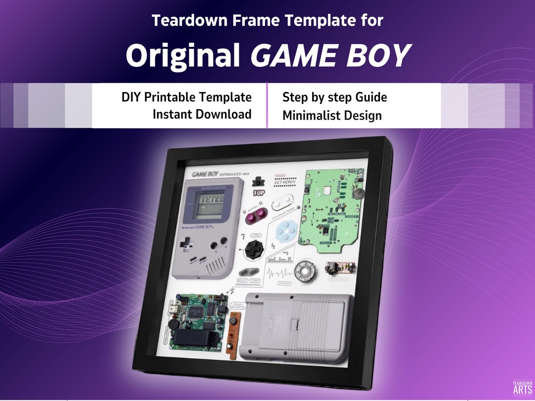 Game Boy Teardown Template: DIY Tech Art Schematic (digital Download ...