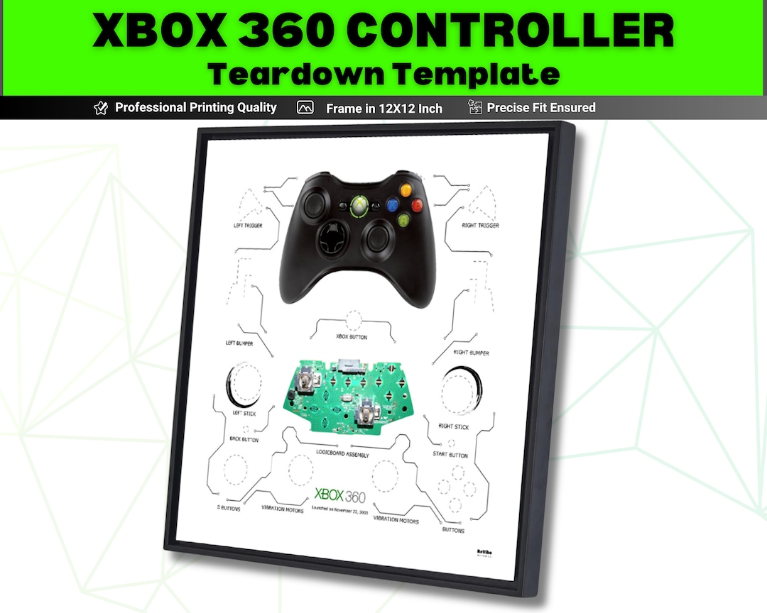 XBOX 360 Controller Teardown Template Download , Disassemble Game