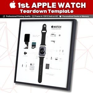 Apple Watch 1 Teardown Template Download , Apple Watch Series 0_1st Gen , 42mm Apple Watch Series 0 1st Template , Watch Series Framed Art