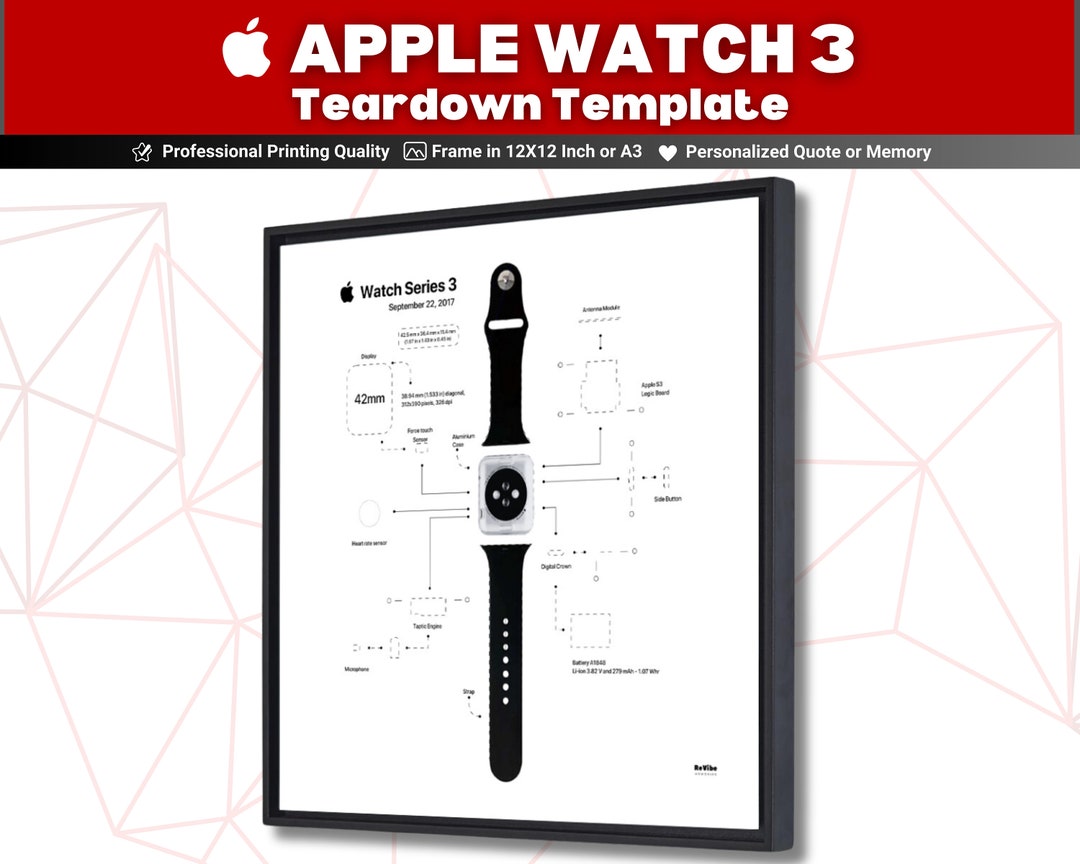 Apple Watch Series 3 Teardown Art Template (digital Download) - Etsy