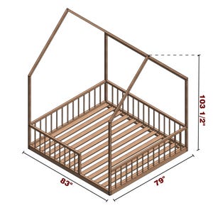 King Size Wooden Home Bed Plan | DIY Bed Frame Woodworking | Parts & Cutting List