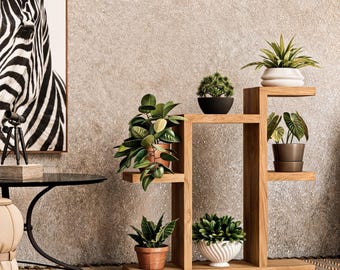 Meerlaagse plantenstandaard – DHZ-binnendecoratie – Houtbewerkingsplannen