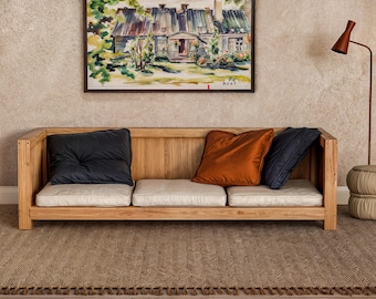 DIY Wooden Sofa Plan – Digital Download, Large Modern Couch, PDF Build Guide, Step-by-Step Instructions