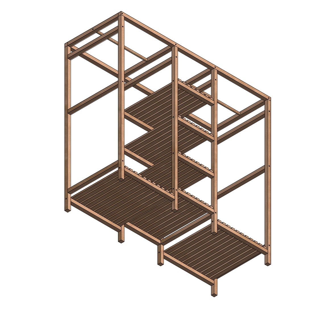 DIY Clothing Rack | Wooden Garment Rack Plan | Parts List ...