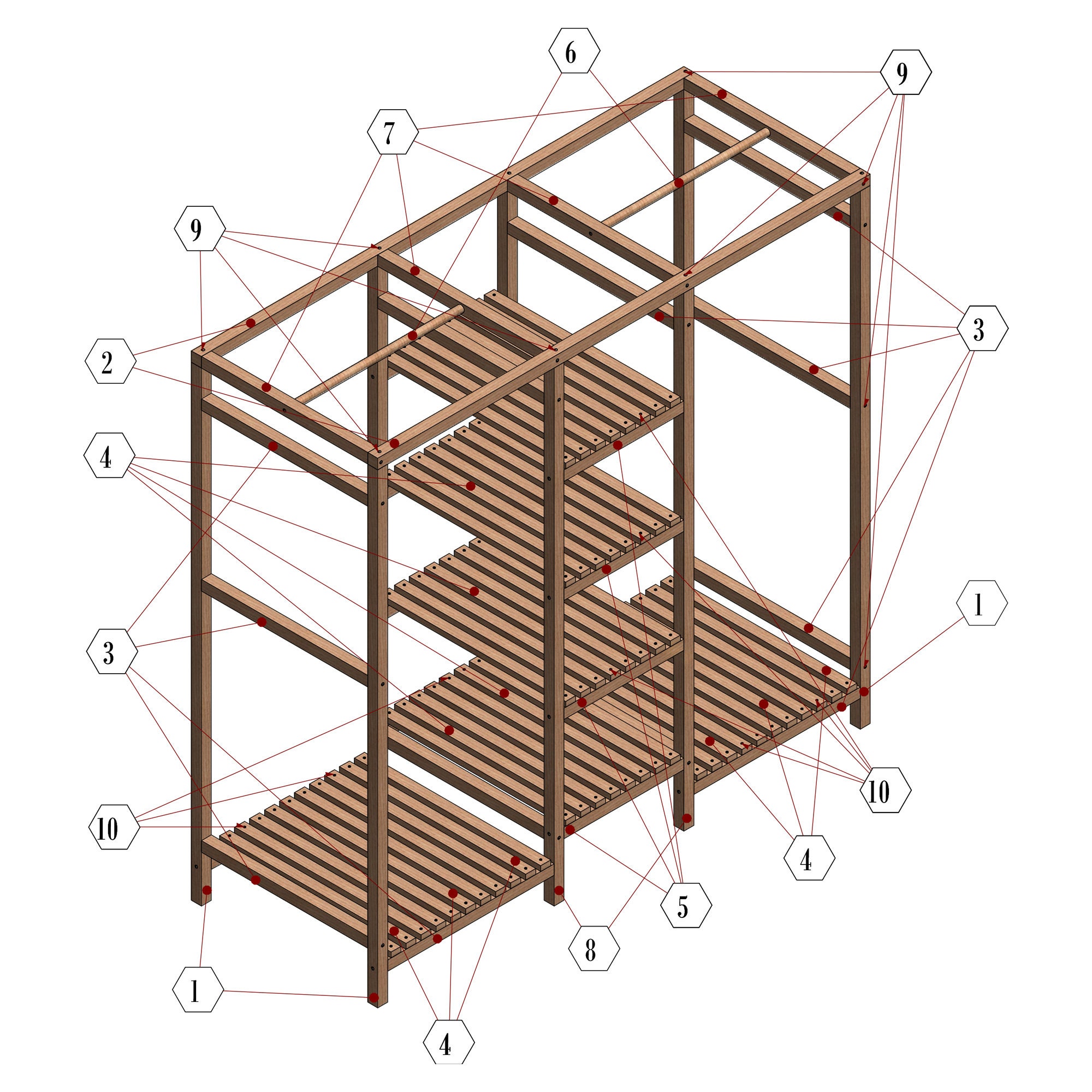 DIY Clothing Rack | Wooden Garment Rack Plan | Parts List ...