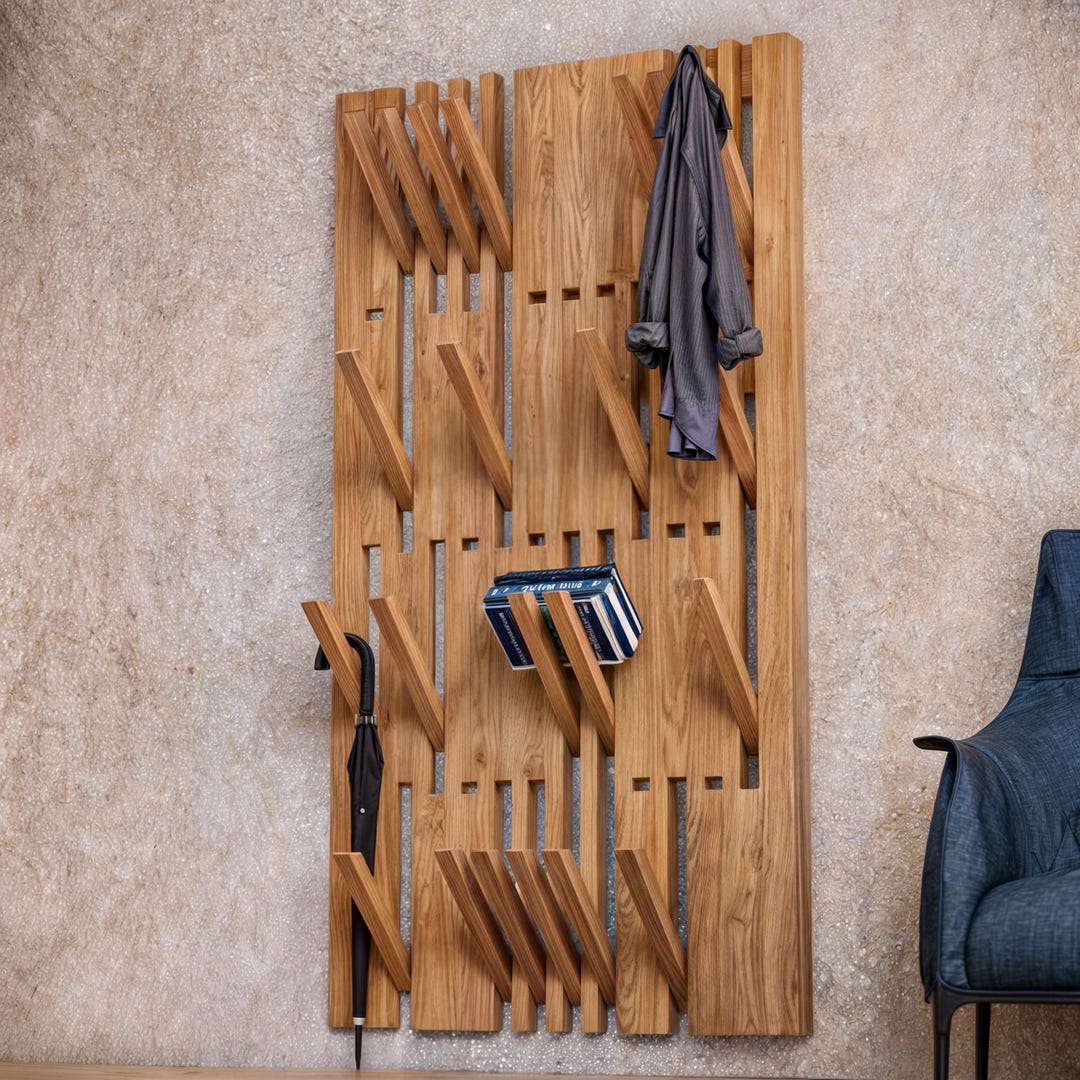 DIY Wooden Wall Rack Plan | Modern Organizer With Unique Design | Step ...