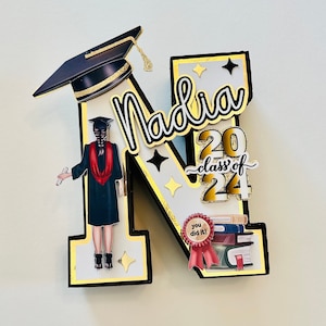 Graduation 3D Letter, Graduation 2024 Decorations, Graduation Centerpieces, Graduation 2024 Party Decor, Grad 2024 Table Decor, Graduation