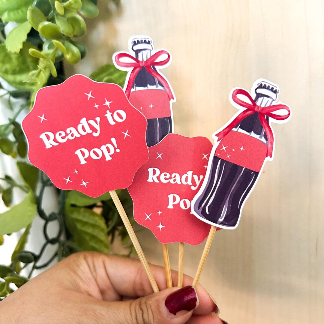 Pop Topper She's Ready to Pop Cupcake Toppers, Soda Pop Cupcake Toppers, Soda Pop ...