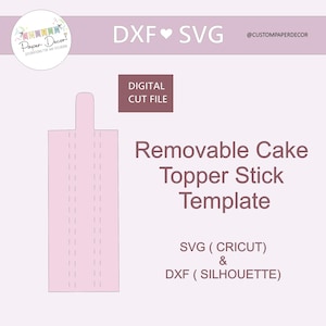 Avtagbart stiftöverdrag, akrylstiftöverdrag för papperspyssel, SVG-fil för avtagbara självhäftande tårtdekorationer