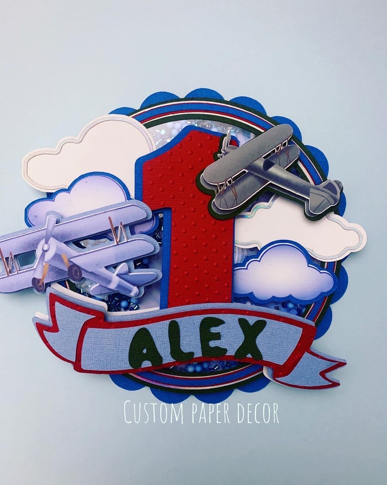 Time Flies Plane Birthday Airplane Cake Topper First - Etsy