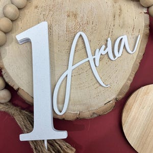 Cake Topper with Name, Personalized Cake Topper, Custom Name Topper, First Birthday Cake Topper, Name and Age Cake Topper, Cake Charm
