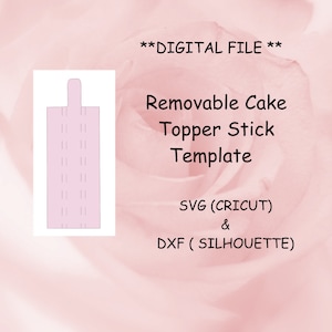 Copertura per bastoncino rimovibile, copertura per bastoncino in acrilico per lavori di carta, file SVG per decorazioni per torte rimovibili e adesive
