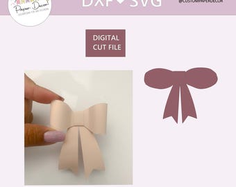 3d Bow, Ribbon Bow SVG, Ribbon SVG, Coquette, Pink Bows, Trendy SVG, Cake Topper Files, Cake Topper Files, Paper Bow, Ribbon Bow File