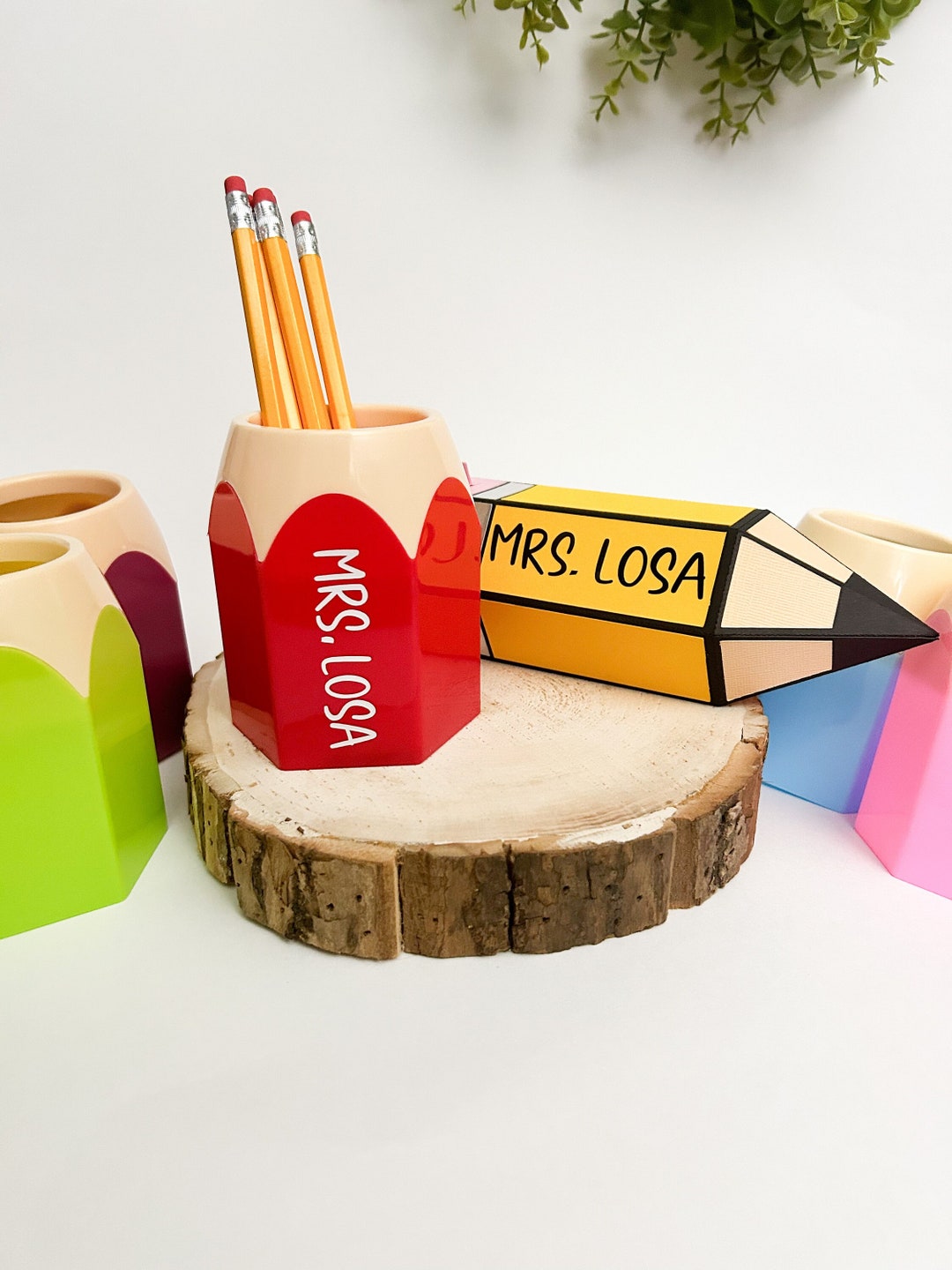 Personalized Teacher Pencil Holder: Back to School Gift - Etsy