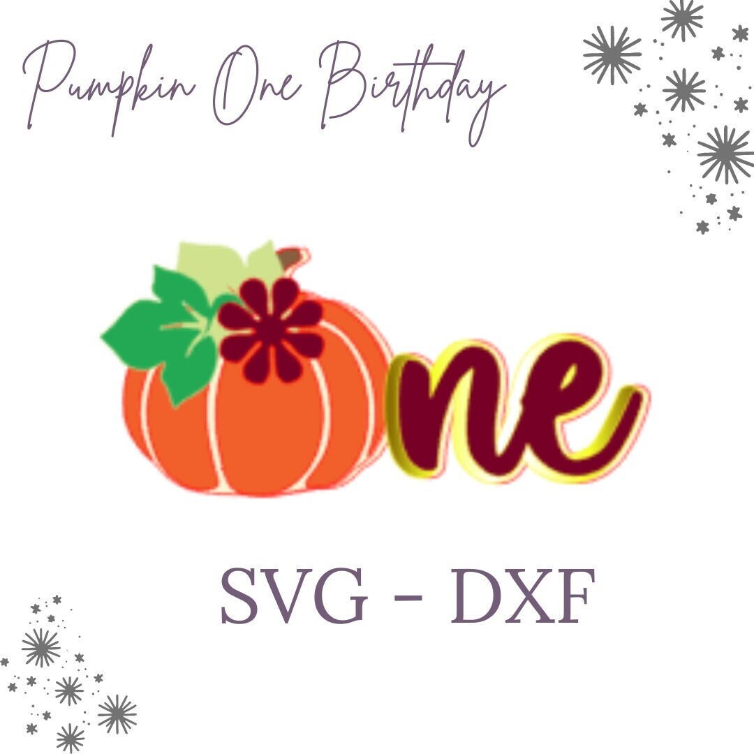 Pumpkin ONE Birthday Svg Smash Cake Topper Halloween - Etsy