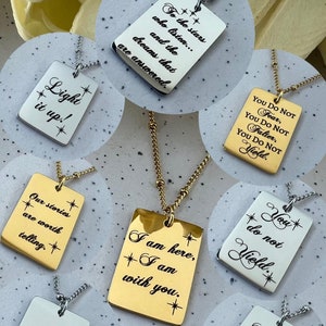 SJM Quote necklaces Officially Licensed ACOTAR TOG and Crescent City