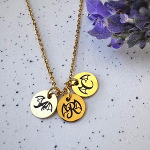 Bat boys Officially Licensed ACOTAR | Rhysand | Azriel | Cassian | ACOTAR Necklace | Book Merch | Bookish Gifts | Fantasy Romance Reader
