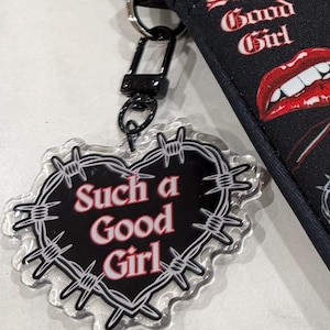 Dark Romance Bookclub | Such a good girl double sided keyring | Key chain| Bag Charm | Kindle charm | kobo charm