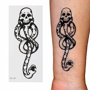 Dark mark death eater Temporary Cosplay Tattoo Halloween HP