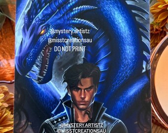 Xaden Riorson Art Print | Fourth Wing Dragon Rider, Officially Licensed A6
