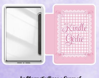 Kindle Interchangeable Magnetic Case Cover Easy swap Clear Back Hand Strap