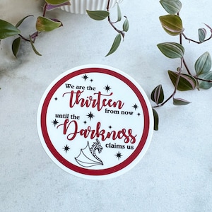 Manon Blackbeak OFFICIALLY LICENSED The Thirteen Coven Darkness Claims Us water resistant sticker decal Throne of Glass | Bookish Sticker