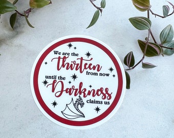 Manon Blackbeak OFFICIALLY LICENSED The Thirteen Coven Darkness Claims Us water resistant sticker decal Throne of Glass | Bookish Sticker