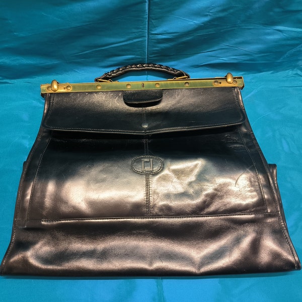 Vintage Maulbügel Arzttasche Ledertasche Aktentasche