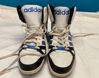 Vintage 2000s high sneaker Adidas Neo in white and blue size 42