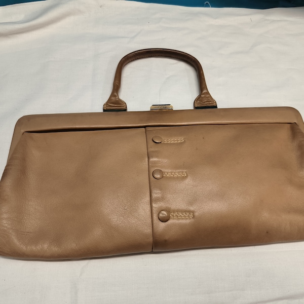 Vintage 50er Jahre Leder Handtasche