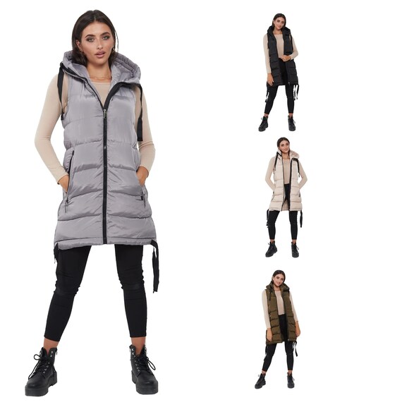 Kraftd Womens Padded Gilet Ladies Hooded Winter Wear Sleeveless